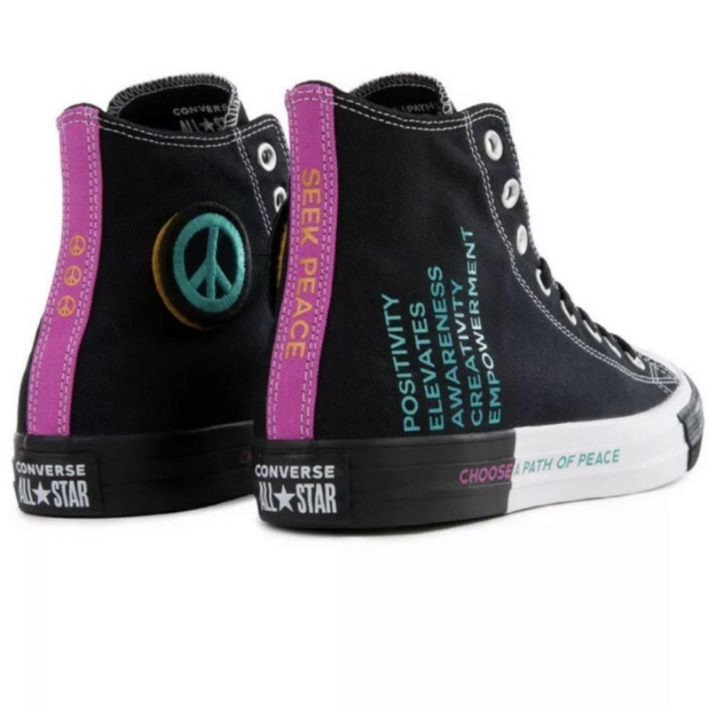 Converse Seek Peace SZ 10 HighTops BLM LBG…